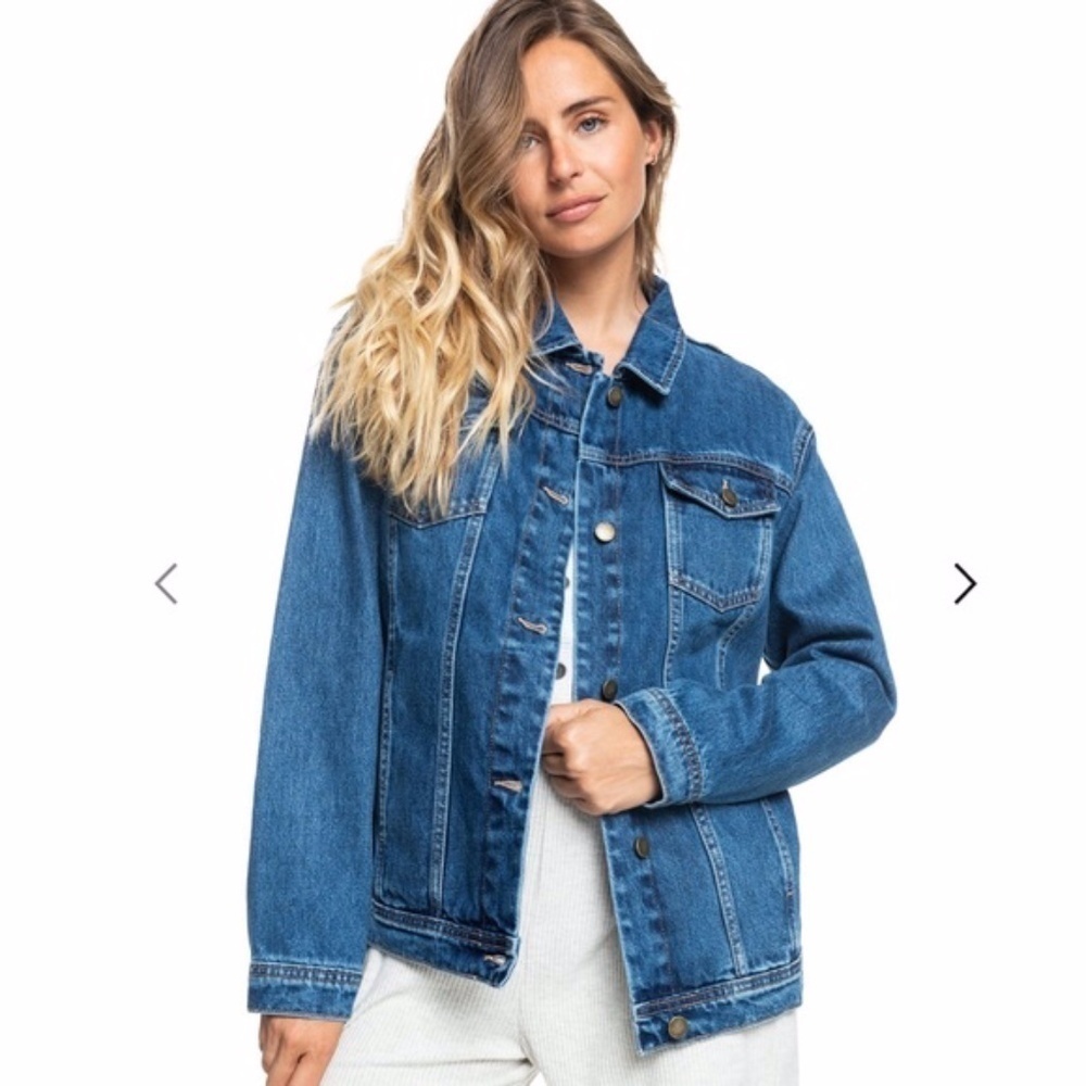NWT Roxy Mountain Roads Cargo Style Denim Jacket